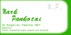 mark pankotai business card